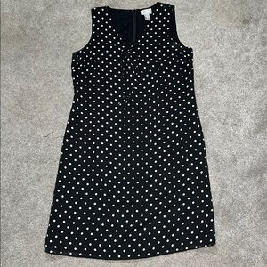 Old Navy Black White Polka Dot Midi Dress Sleeveless size 14